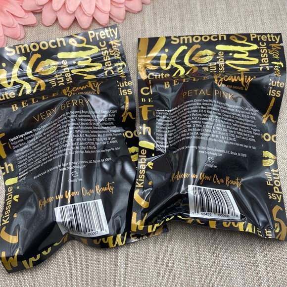 Belle Beauty by Kim Gravel Kisser Fixer Lipstick Duo ~ Very Berry, Petal Pink - Picture 2 of 4